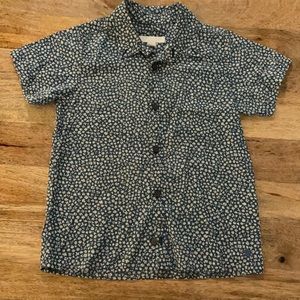 Burberry Boys Floral Short Sleeve Button Down